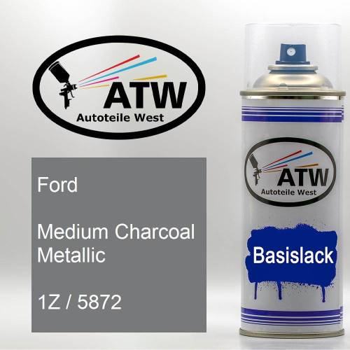 Ford, Medium Charcoal Metallic, 1Z / 5872: 400ml Sprühdose, von ATW Autoteile West.